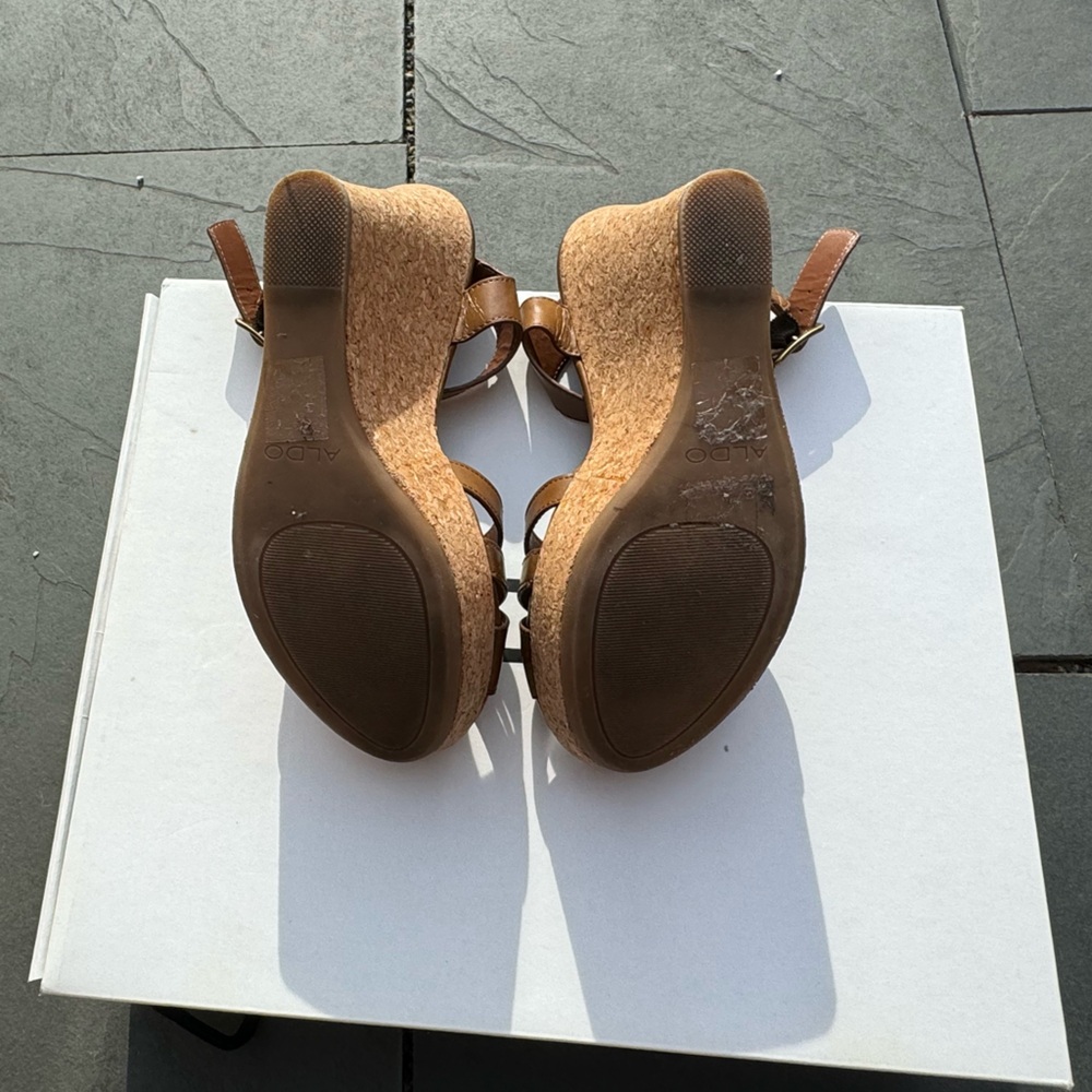 Aldo Toomer Wedges Brown Size 6 - Picture 7 of 7